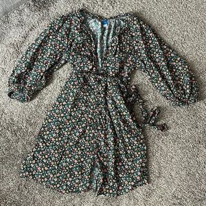 Puffer sleeve midi dress w/buttons down the front, super cute and lightweight!